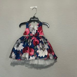 Navy flower dress with bloomers